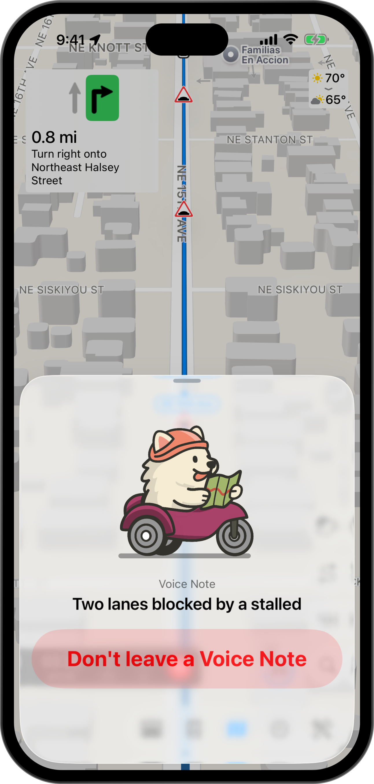 Voice notes: Keep your hands on the wheel and eyes on the road by using your voice to add context to your Scout reports.