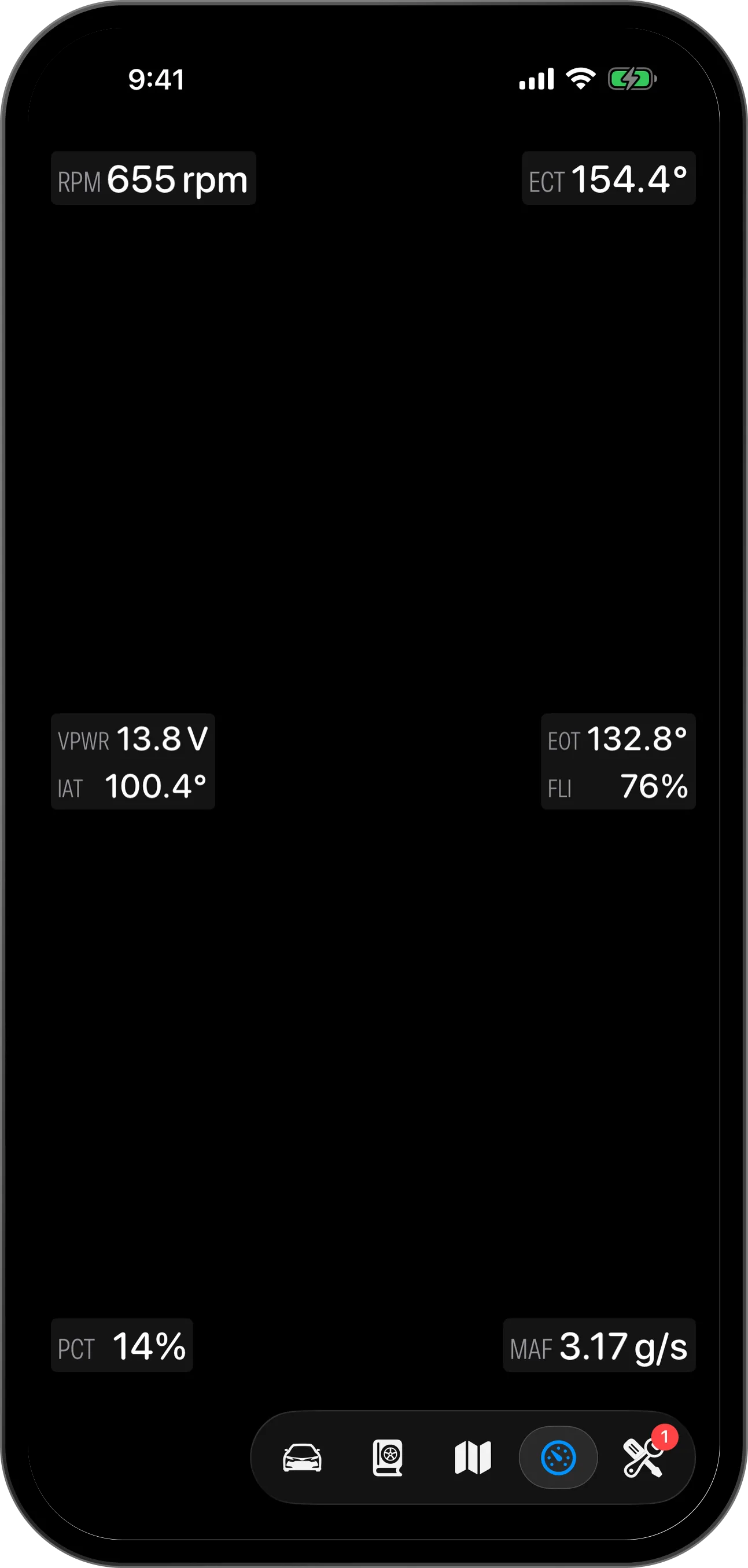 A dashboard, with a widget, the open space and its button in the context switcher marked
